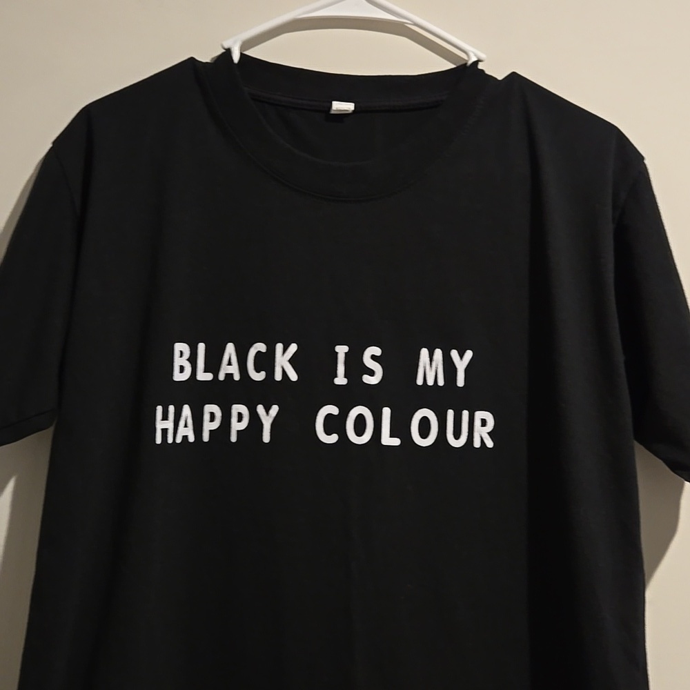 Shein black white top. Size large. - Picture 2 of 4